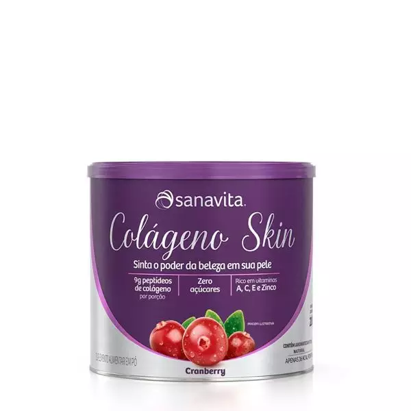 Imagem de Colágeno Skin Cranberry 200g - Sanavita