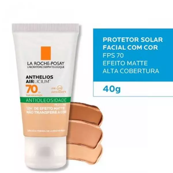 Imagem de Protetor Solar com Cor Clara Anthelios AirLicium FPS70 40G - La Roche