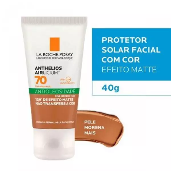 Mostrar detalhes para Protetor Solar Facial com Cor Morena Mais - Anthelios Airlicium FPS70 - La Roche-Posay Imagem de Protetor Solar Facial com Cor Morena Mais - Anthelios Airlicium FPS70 - La Roche-Posay