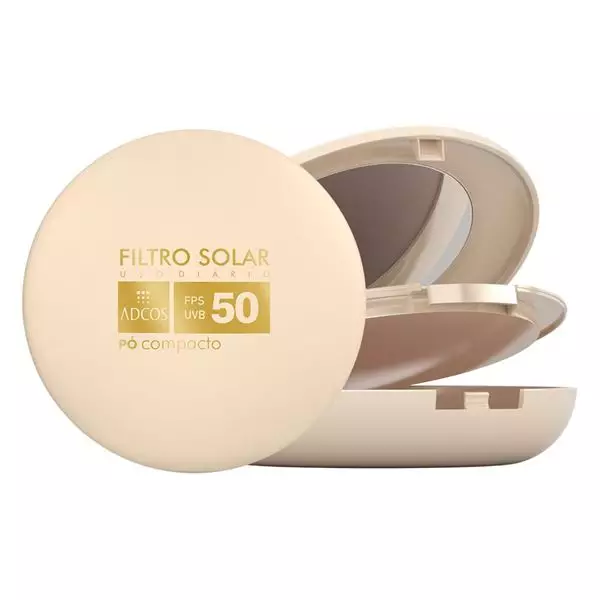 Imagem de Protetor Solar Pó Compacto Nude com Ácido Hialurônico FPS 50 11g - ADCOS