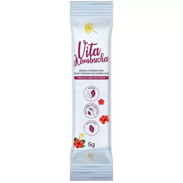 Imagem de Vita Kombucha Hibiscus Sabor Erva-Doce- Sachê 5g Infinity