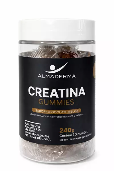 Imagem de Goma de Creatina Almaderma 30 Unidades (Chocolate Belga)